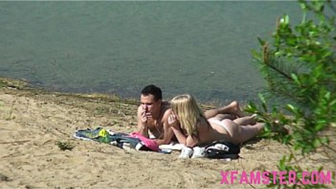 Juicy teen gets pounded on beach —  step-sister's tight squeeze is my desire