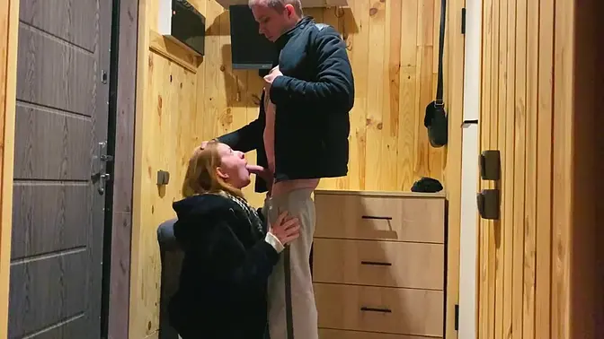 Blonde teen gets big dick at home and cums on her face