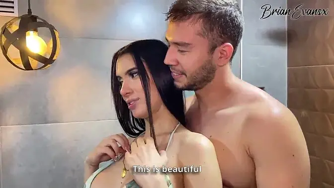 Pregnant Latina beauty takes two cocks in her mouth and rides one