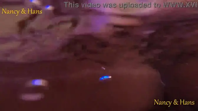 Sultry MILF Latina Nancy gives a blowjob while Hans rides her in a bubble bath