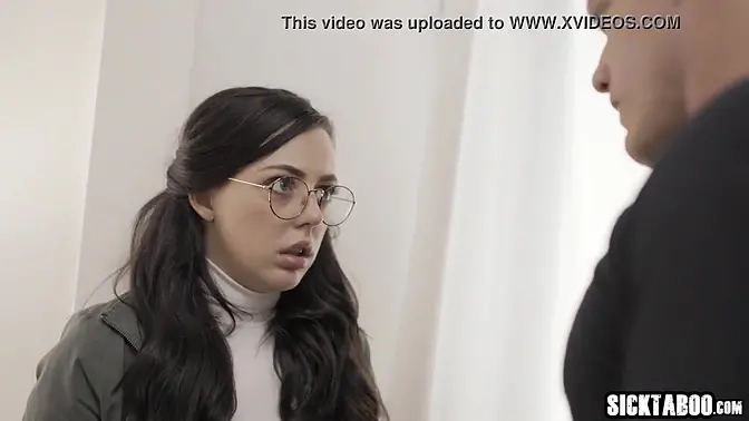 Teen virgin brunette banged by a social worker in his own office because he wanted to help her with his perverted methods