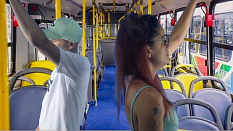 Teen babe receives brutal anal👌 pounding while riding the city bus!