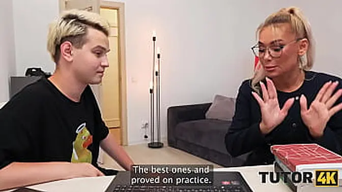 TUTOR4K  MILF tutor in stockings got so mad and then so horny so she tried dicks  Hot sex with private teachers Malusha