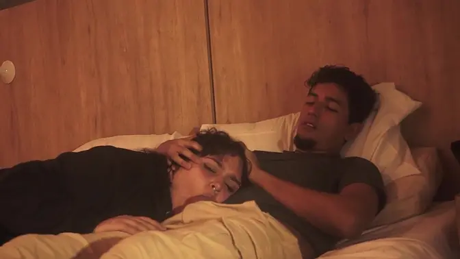 Argentine Stepsis swallows big cock during deepthroat