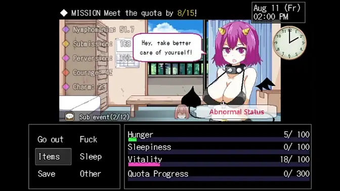 Succubus seduces with big tits in animated hentai