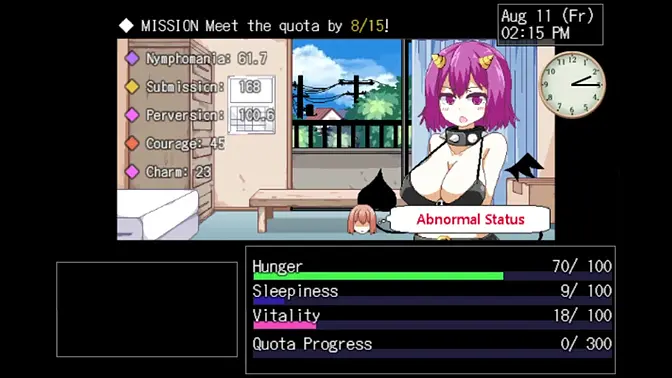 Succubus seduces with big tits in animated hentai