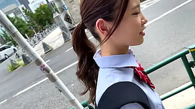 Japanese teen slut rides boyfriend's cock doggystyle after club