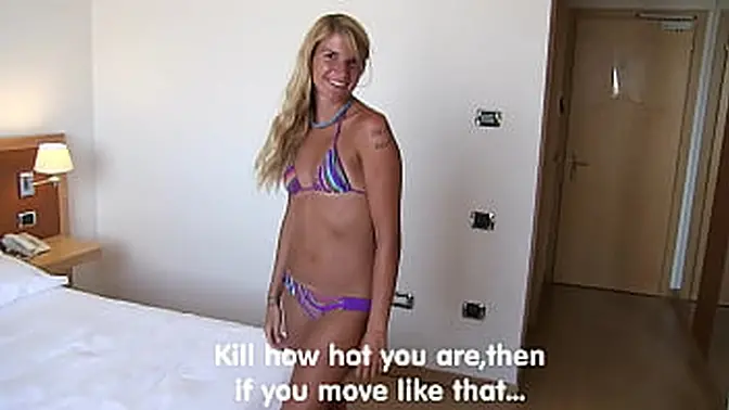 First Extreme Experience for Naive Italian妓女 with Rough Stefanin