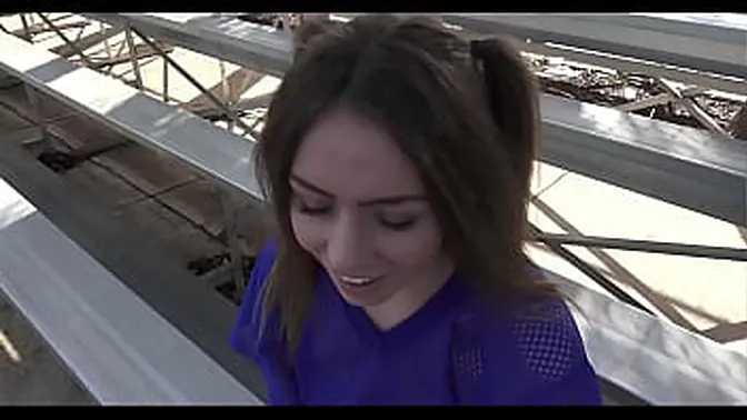 Teen takes deepthroat and hard pounding in POV