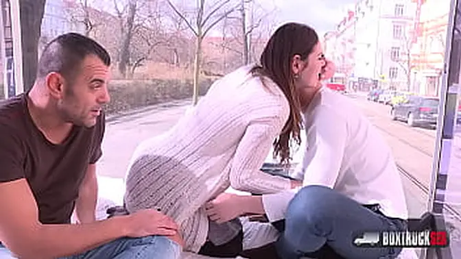 Jessica Bell gets fucked hard in the back of a truck