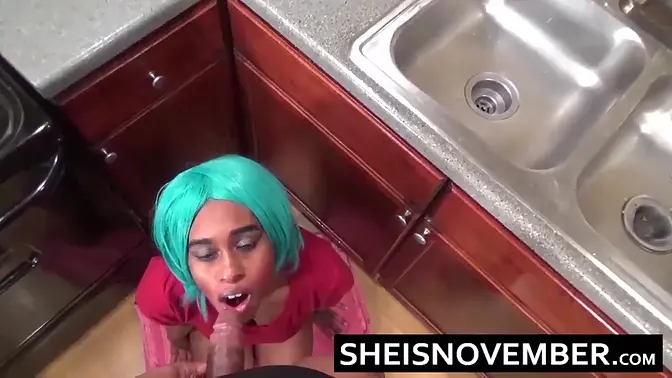 Hot Ebony Stepsister Sheisnovember Gets Giant Ejaculating Cumshot Inside Her Young Mouth, From Horny Stepbrother Big Dick BBC, After Rough Doggystyle Fucking, And Aggressive Blowjob, Leading To Intense Facial Painting POV by Msnovember