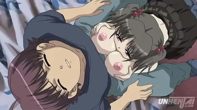 Hentai - Busty cousin lets me touch her huge tits and gets horny [Uncensored] [Subtitled]
