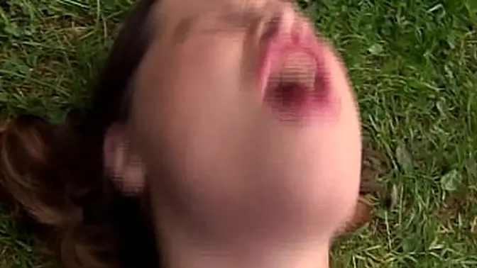 Brunette milf gets a hardcore outdoor fuck with missionary and doggy