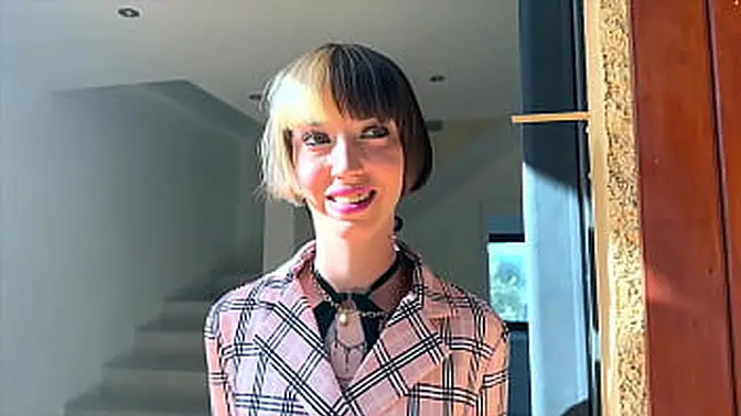 French amateur girl deep throats and gets her ass fucked on first time anal