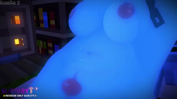 Night guard receives lucky with busty monster girl ghost