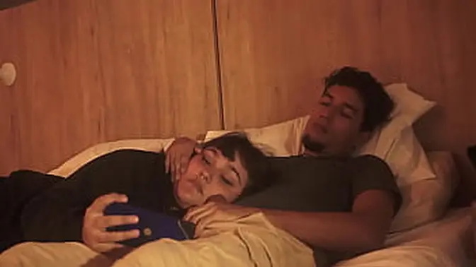 Argentine stepbrother's deepthroat face fuck