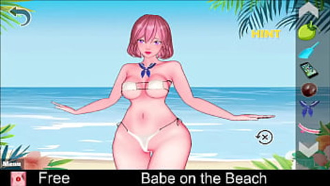 Babe Gets Fucked on the Beach: Free XXX Game from Itchio