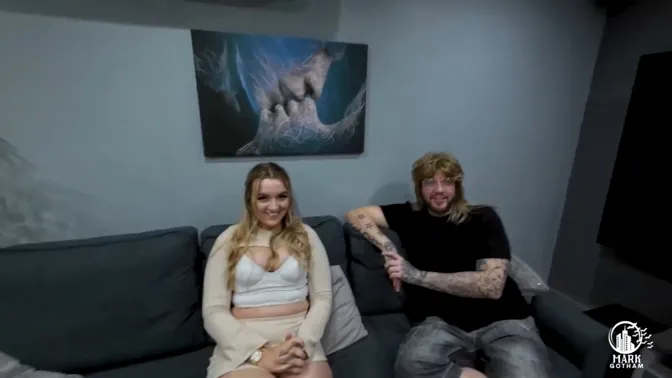 Hot nerdy blonde gives a perfect blowjob