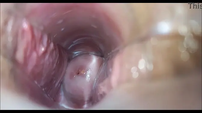 Sultry close-up of a woman's pussy as she cums