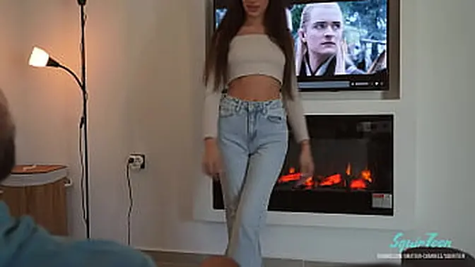 Teen Latina slut receives rough fucked in POV