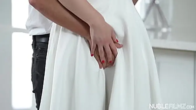 Petite blonde teen gives deepthroat blowjob and rides big cock