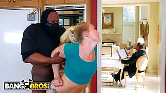 Big Black Cock invades busty blonde's big booty