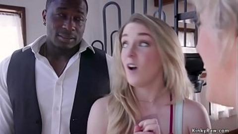 Blonde Kate Kennedy & Her Black BF Rob Piper Bang Two Milfs —  Dee Williams —  With Big Dick🍆 BDSM