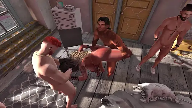 Surian Brandi gets gangbanged as a naughty whore