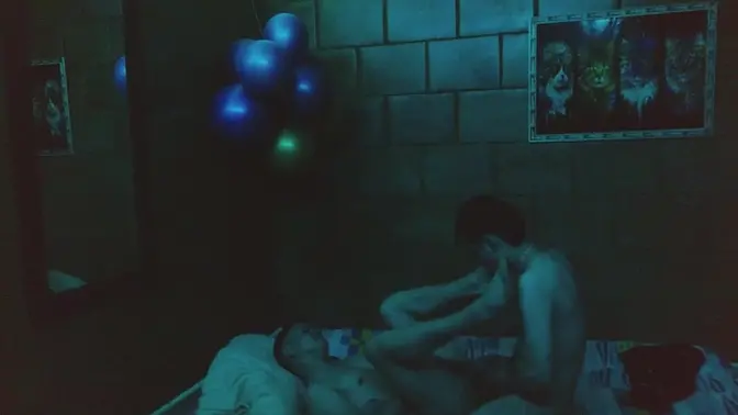 Latina amateur gives a hot blowjob to her friend's big cock