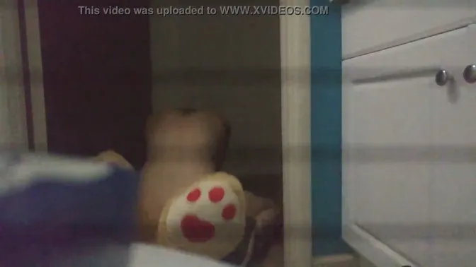 Dildo Riding Beauty Caught in the Act